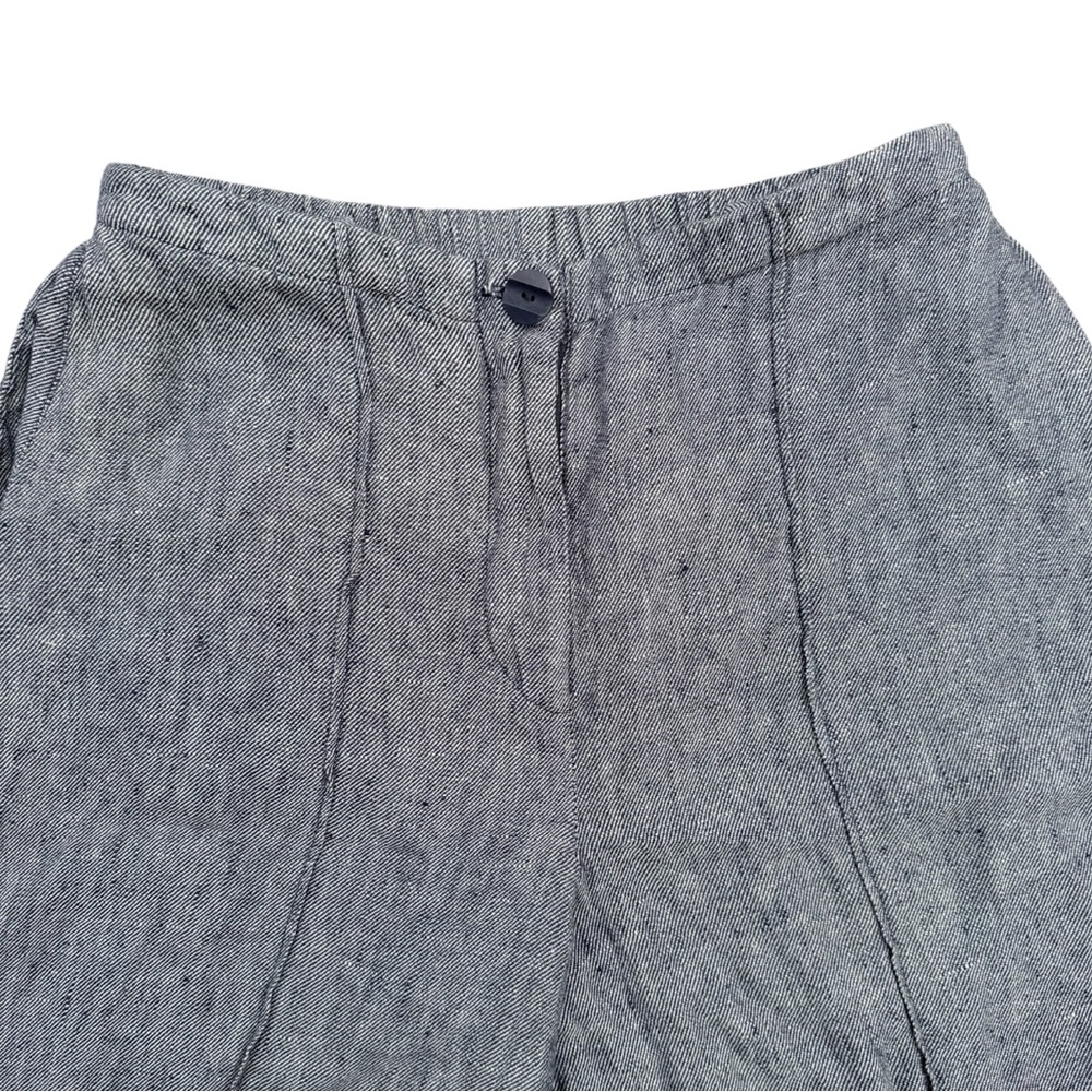Flax Gray Trousers Womens Linen-Blend Pants